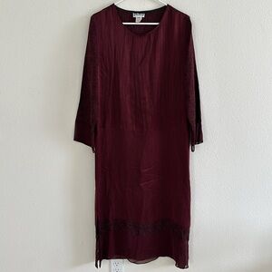 Yasuko 100% Kimono Silk Midi Dress